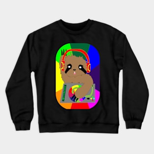 DJ Sloth Crewneck Sweatshirt